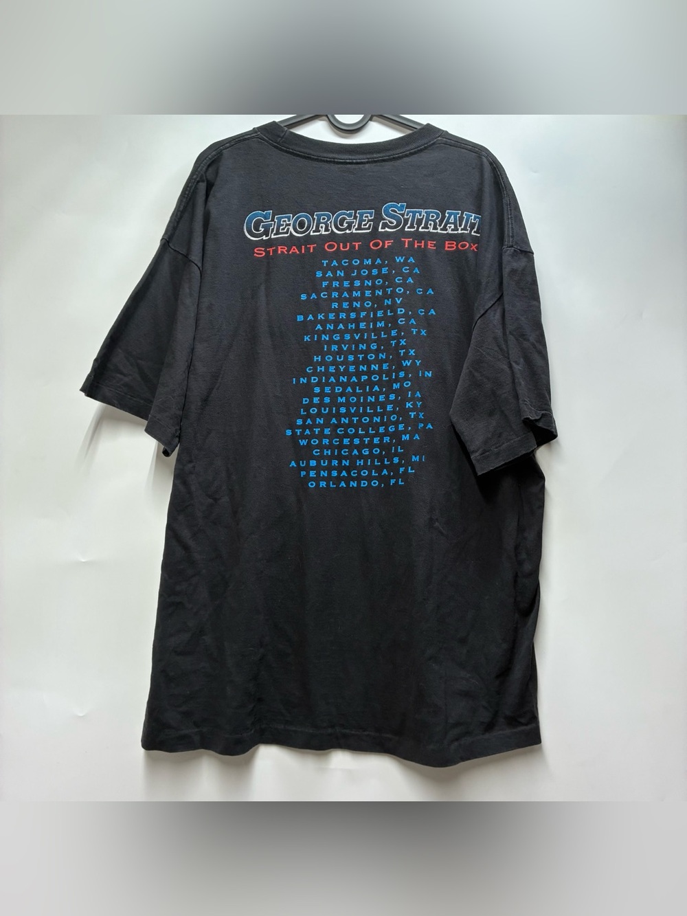 Vintage 90s George Strait XXL Straight Out of the Box Concert Tour Tee T Shirt - Picture 5 of 5